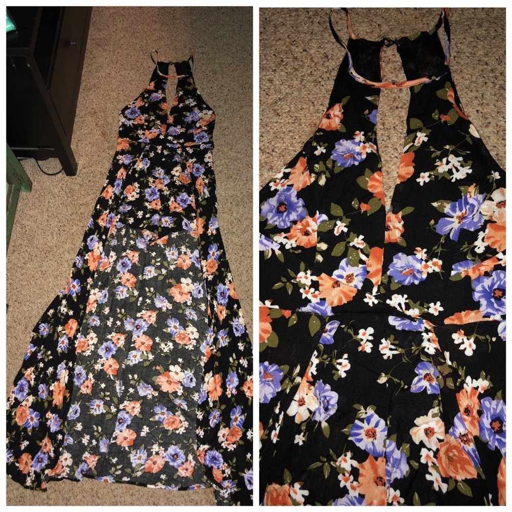 Floral short long dress/romper